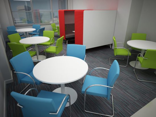 Breakout Area with colourful chair