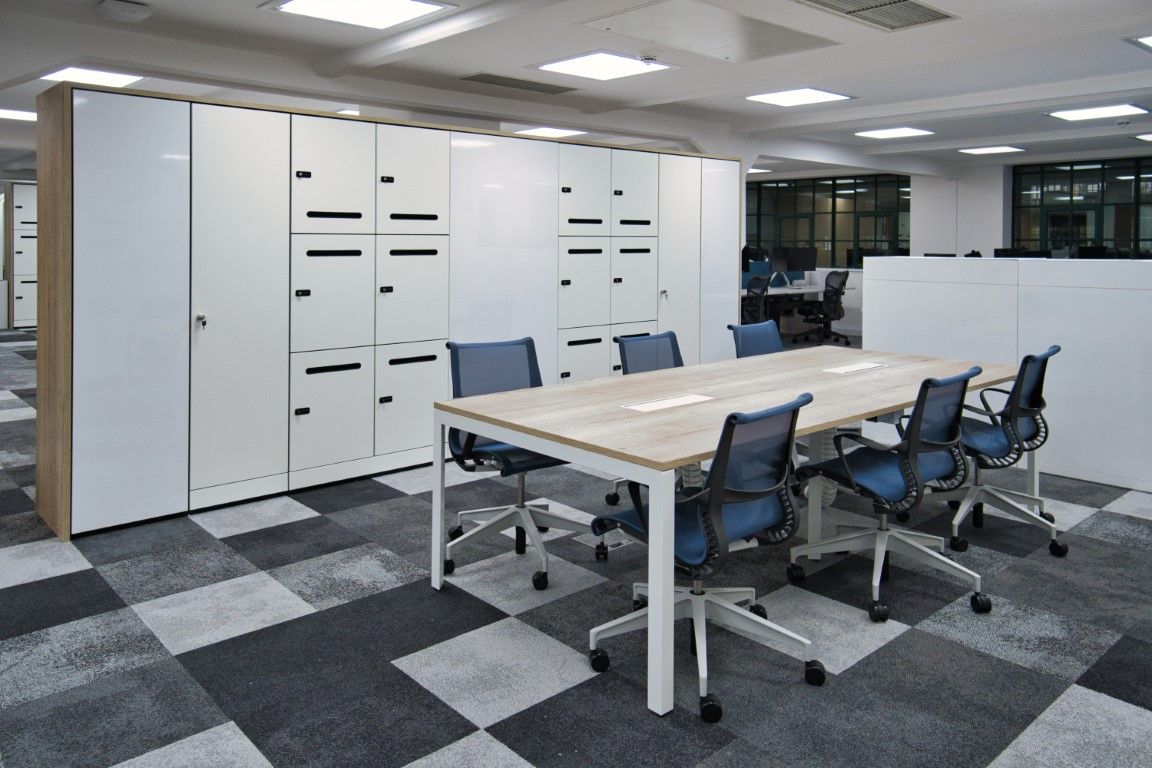 Office desks with additional storage